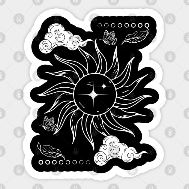 Ethereal Clouds Line Art Sticker by MakerMind8.2